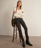 Picture of SUZY BLACK COATED-COTTON SLIM-FIT JEANS